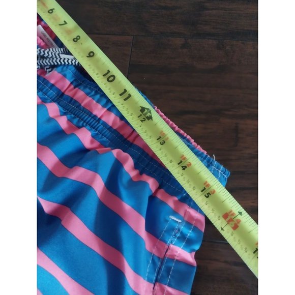 Boardies Apparel Swim Trunks Board Shorts Blue Pink Striped Men's sz XL - Picture 8 of 10